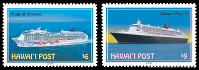 Hawaii Cruise Ships Stamps
